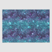 Paarse Aqua Zeemeermin Sparkle Tissuepapier (Voorkant)