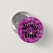 Paarse Aquarel/Altijd Vriendelijk Ronde Button 3,2 Cm (Voorkant /achterkant)