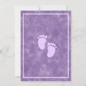 Paarse Aquarel Baby Shower Rechthoek Sjabloon  Kaart (Voorkant)