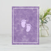 Paarse Aquarel Baby Shower Rechthoek Sjabloon  Kaart (Staand voorkant)