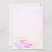 Paarse Aquarel Bladeren EAT Drinken & Feest Huweli Kaart (Achterkant)