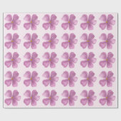 Paarse aquarel bloem cadeaupapier (Vlak)