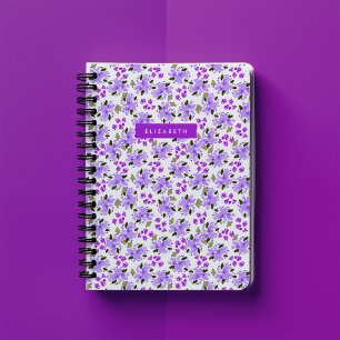 Paarse Aquarel Bloem Tuin Persoonlijk Notitieboek