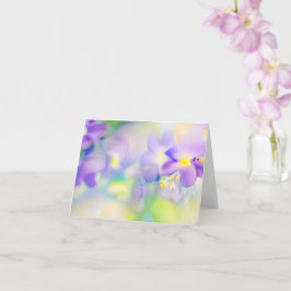 Paarse aquarel bloemen aanpasbaar kaart