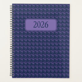 Paarse Aquarel Bloemen Planner