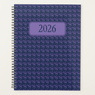 Paarse Aquarel Bloemen Planner