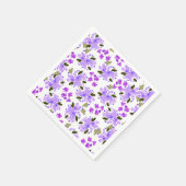 Paarse Aquarel Bloementuin Servetten (Hoek)