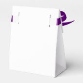 Paarse Aquarel Bloemige Trouw Favor Dozen Bedankdoosjes (Achterkant)