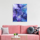 Paarse aquarel canvas afdruk (Insitu (Woonkamer))