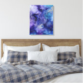 Paarse aquarel canvas afdruk (Insitu (Slaapkamer))