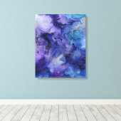 Paarse aquarel canvas afdruk (Insitu (Houten vloer))