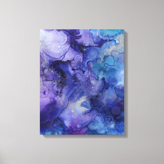 Paarse aquarel canvas afdruk (Voorkant)