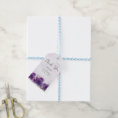 Paarse Aquarel Chrysanthemum Trouwcadeautags Cadeaulabel (Met Touw)