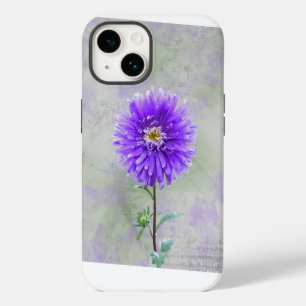 Paarse Aquarel Dahlia iPhone 14 Hoesje