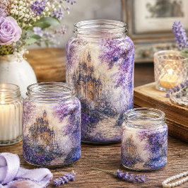 Paarse Aquarel Fantasie Kasteel Decoupage Tissuepapier