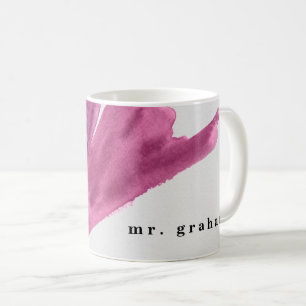 Paarse Aquarel Gepersonaliseerde Koffiemok