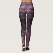 Paarse Aquarel Hemel Leggings (Achterkant)