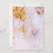 Paarse Aquarel Herfstbladeren Bruiloft Kaart (Achterkant)