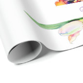 Paarse aquarel Iris gepersonaliseerd inpakpapier (Rol Hoek)