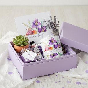 Paarse aquarel Iris gepersonaliseerd Koffiemok