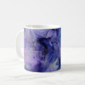 Paarse aquarel koffiemok (Voorkant links)