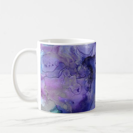 Paarse aquarel koffiemok (Links)