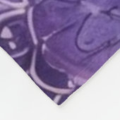 Paarse aquarel mandala bloemig fleece deken (Hoek)