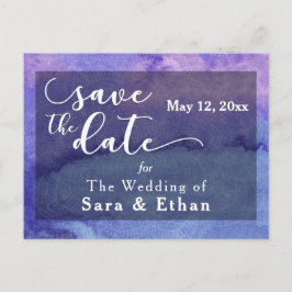 Paarse Aquarel Mandala Save the Date Aankondigingskaart