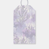 Paarse aquarel met bloemen cadeaulabel (Achterkant)