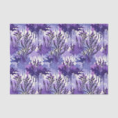 Paarse aquarel met bloemen tissuepapier (Voorkant)