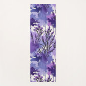 Paarse aquarel met bloemen yogamat (Voorkant)