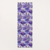 Paarse aquarel met bloemen yogamat (Achterkant)