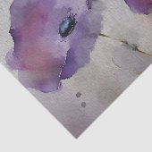 Paarse Aquarel Papavers Tissuepapier (Detail)
