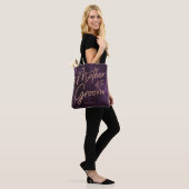 Paarse Aquarel Roze Gouden Moeder van de Bruidegom Tote Bag (Op model)