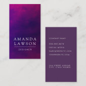 Paarse Aquarel Textuur Visitekaartje (Voorkant / Achterkant)