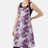 Paarse Aquarel Vlinders Patroon Meisjesachtig Scha Schort (Insitu)