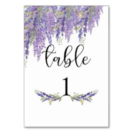 Paarse aquarel Wisteria boom Bruiloft Kaart