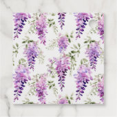 Paarse Aquarel Wisteria Bruidsfeest Bedankjes Labels (Achterkant)