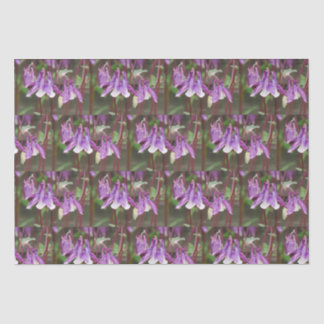 Paarse Aquilegia Bloemen Wrapping Papier