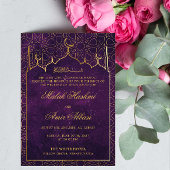 Paarse Arabisch  Moskee islamitisch moslim bruilof Kaart