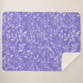 Paarse Arboretum Sherpa Blanket Deken (Voorkant (horizontaal))