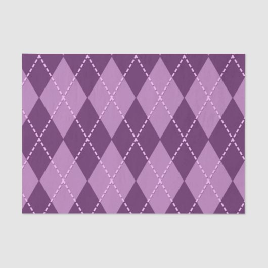 Paarse Argyle (Ontwerp 13 van de Paarse Reeks) Tissuepapier (Voorkant)