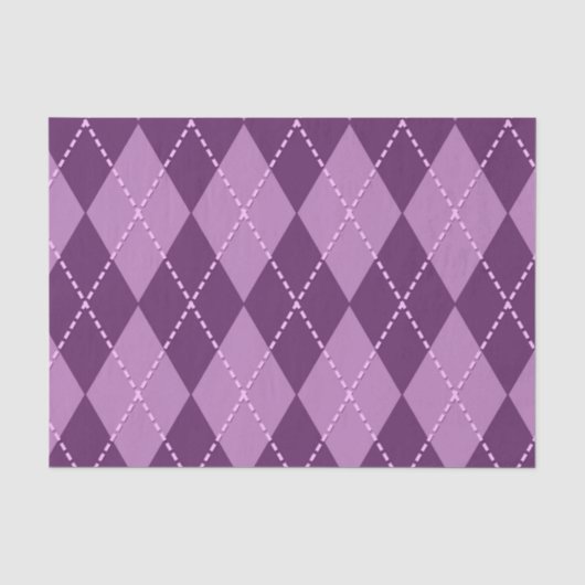 Paarse Argyle (Ontwerp 13 van de Paarse Serie) Tissuepapier (Voorkant)