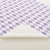 Paarse Argyle Sherpa Deken (3/4)