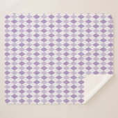 Paarse Argyle Sherpa Deken (Voorkant (horizontaal))