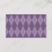 Paarse Argyle Weddenschapskaart Plaatskaartje (Achterkant)