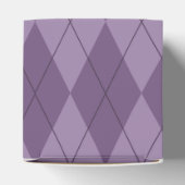 Paarse Argyle Wedding Favor Boxes Bedankdoosjes (Bovenkant)
