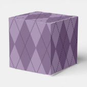 Paarse Argyle Wedding Favor Boxes Bedankdoosjes (Achterkant)