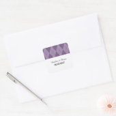 Paarse Argyle Wedding Stickers (Envelop)