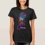 Paarse Aries Koningin-Afrikaans-Amerikaanse april T-shirt<br><div class="desc">Paarse Aries Koningin-Afrikaans-Amerikaanse april</div>